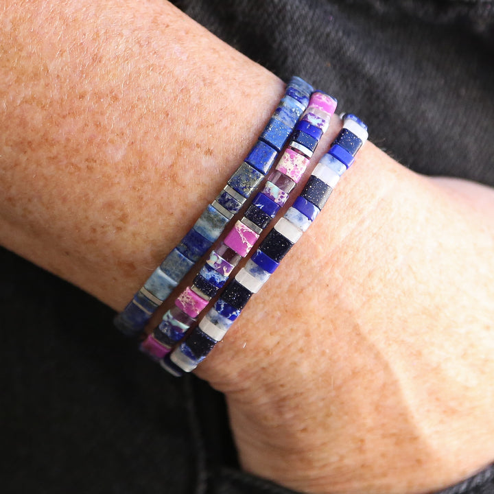 GALAXY - Stone Tile Bracelet Stack of 3
