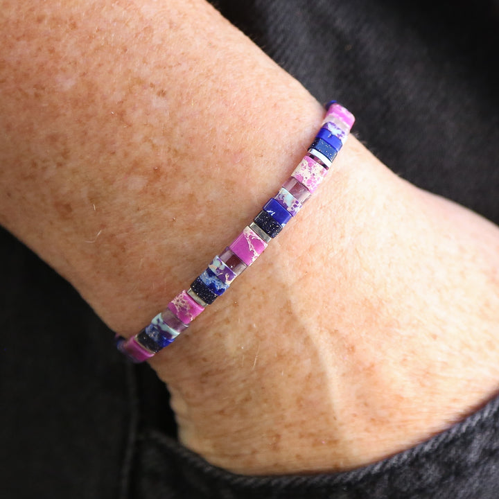 GALAXY - Stone Tile Bracelet Stack of 3