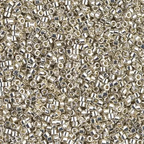 Galvanized Silver 11/0 delica beads || DB0035