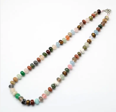 Gem Mix Necklace 18.5 inches 5x8 rondelle