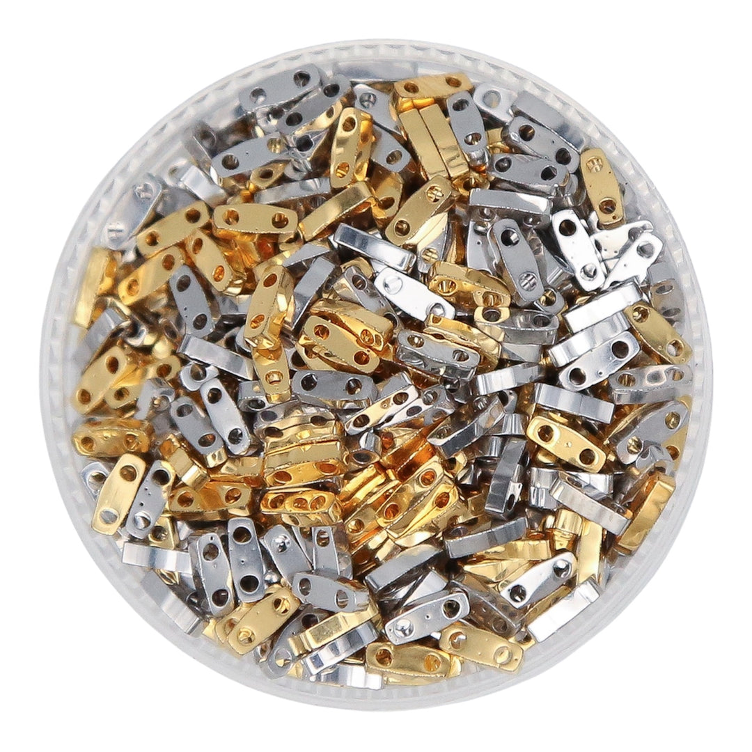 GOLD & SILVER  - Multi-colored Tila Bead Mix