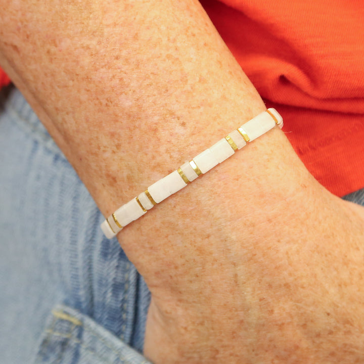 GOLD RUSH - Stone Tile Bracelet Stack of 3