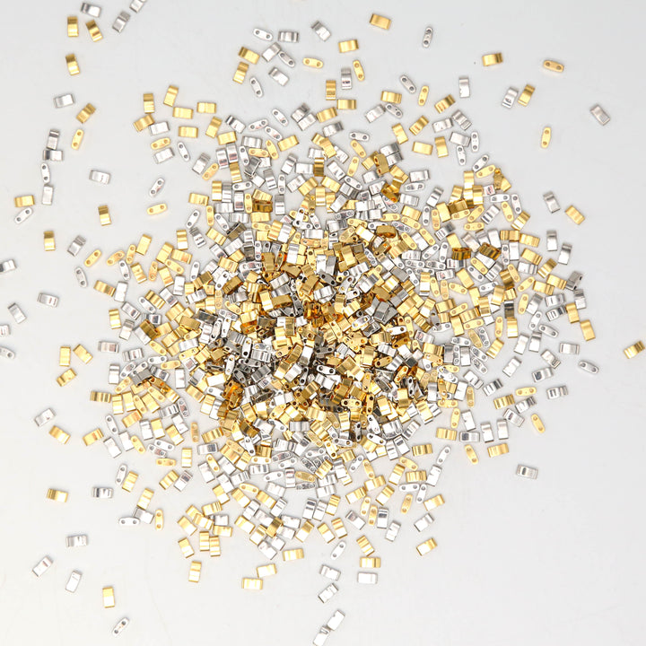 GOLD & SILVER  - Multi-colored Tila Bead Mix