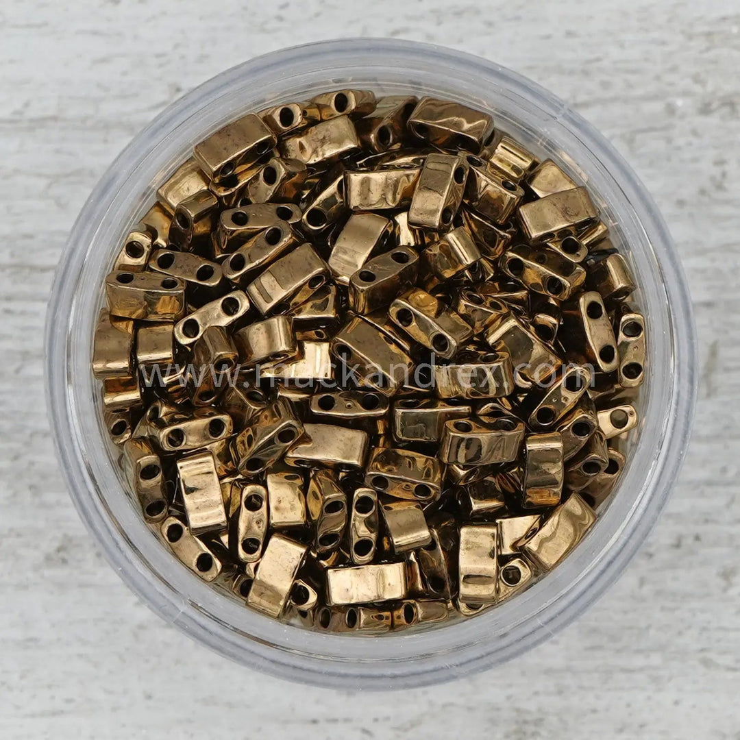 0457 Tila Beads - Golden Bronze Metallic