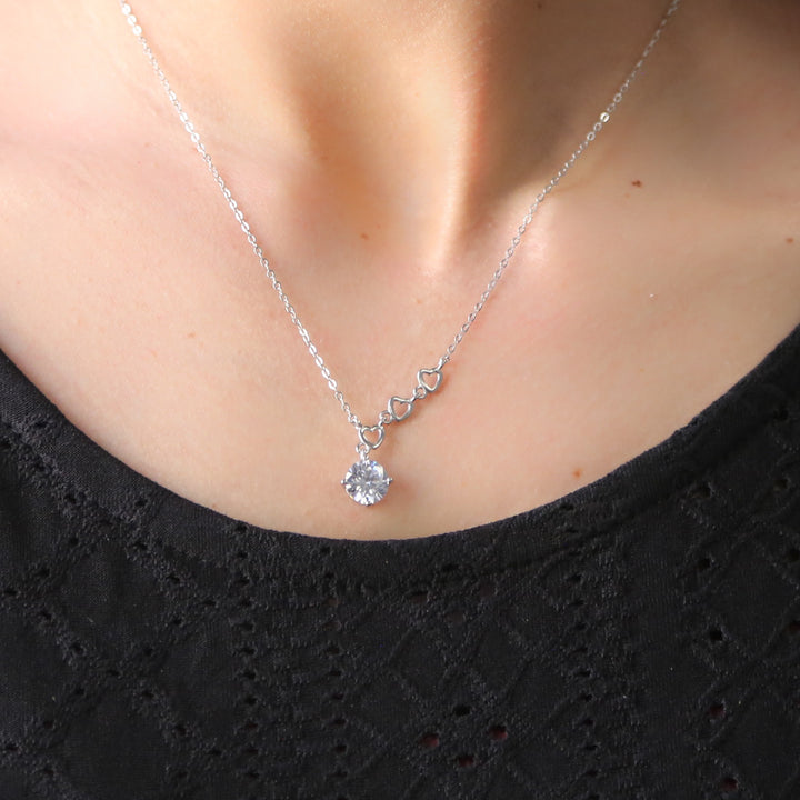 GOSSIP - Sterling Silver Necklace with Zirconia