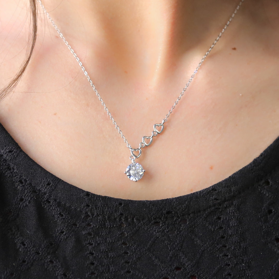 GOSSIP - Sterling Silver Necklace with Zirconia