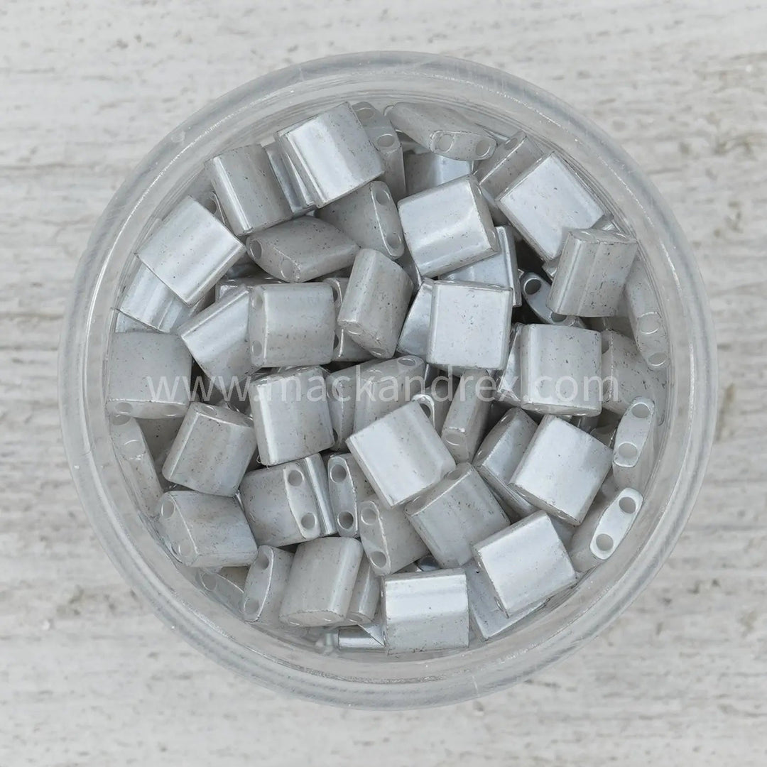 HTL0526 - Grey Ceylon Half Tila Beads - Mack & Rex