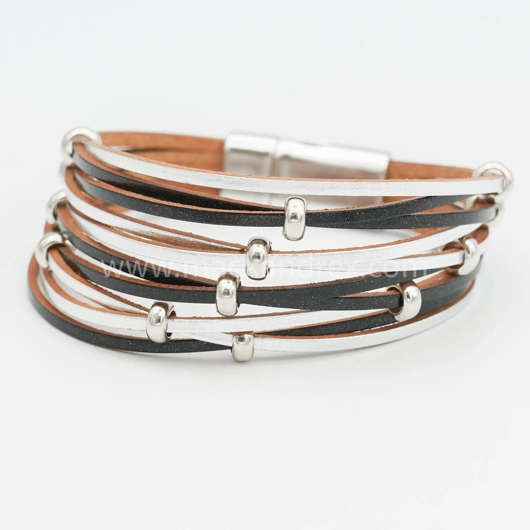 HYPNOSIS - Leather Accent Bracelet - Mack & Rex