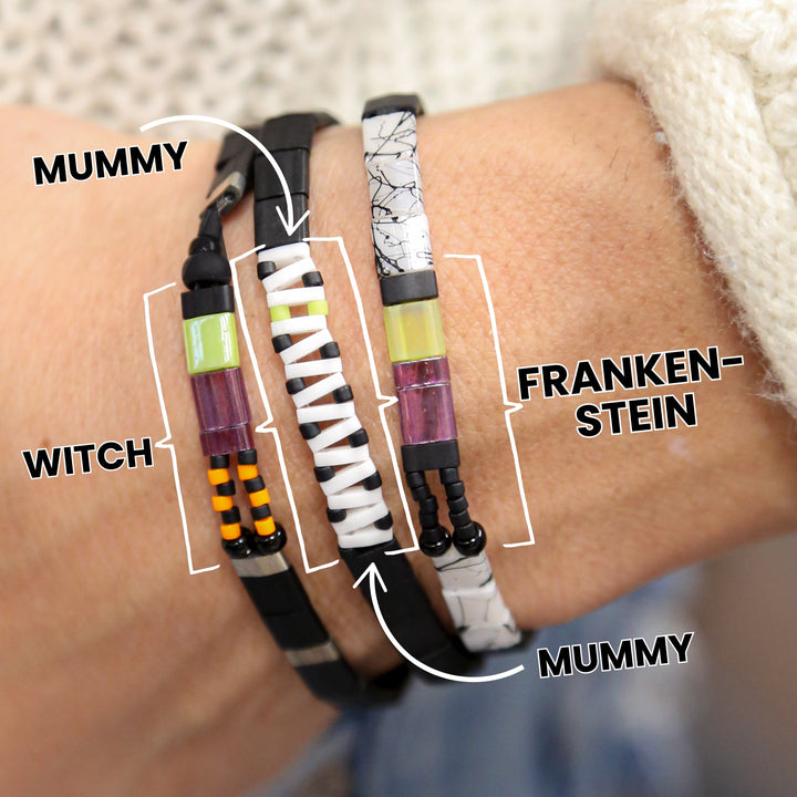 HALLOWEEN 2024 - [ Limited Edition ] Tila Bead Bracelets Stack