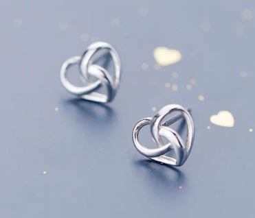 HEART KNOT- Trendy Sterling Silver Earrings For Girls & Women