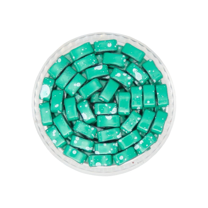 SALTED JADE - Half Tile Beads