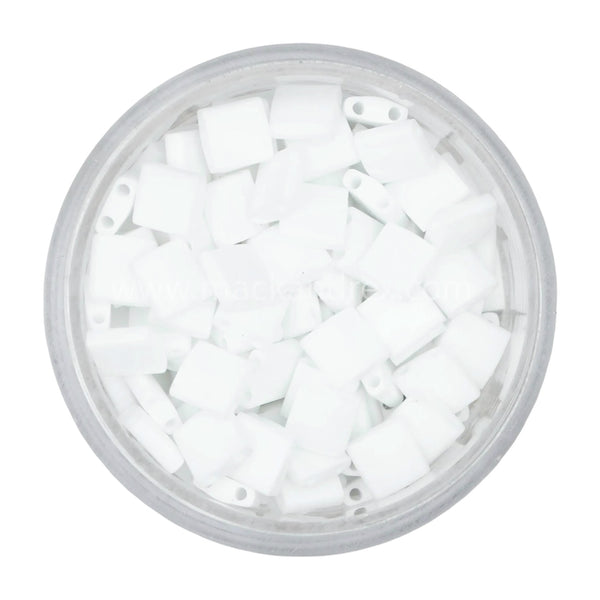 Mack & Rex Tila Beads Matte White 0402Fr - Miyuki Two-Hole 5Mm