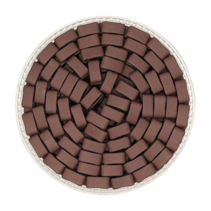 Mulberry Brown - Half Tile Beads