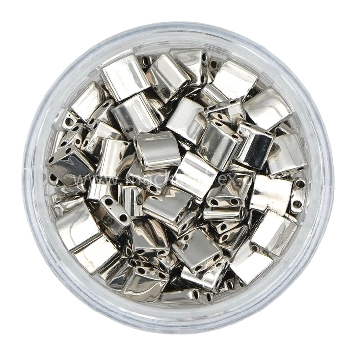 0190 Tila Beads - Nickel Plated Metallic