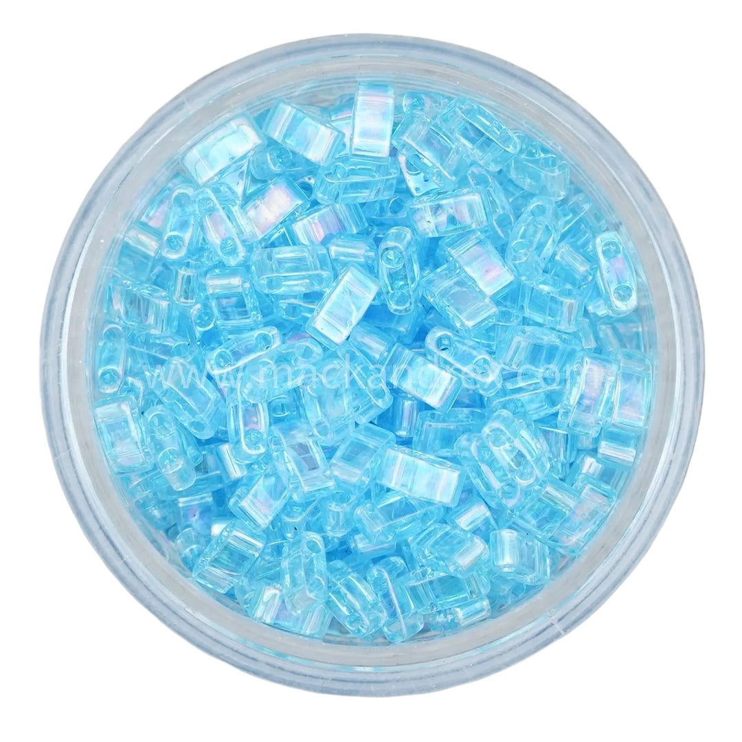 0260 Blue Topaz Rainbow - Quarter Tila Beads