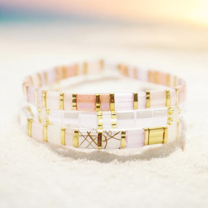 TOTALLY CHIC - Tila Bead Bracelets Stack