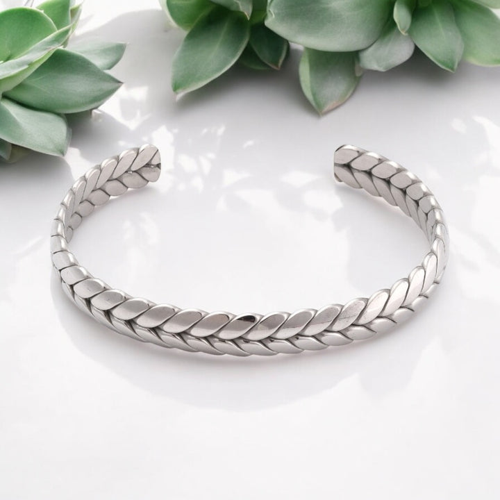 SILVER BRAID - Accent Cuff Bracelet