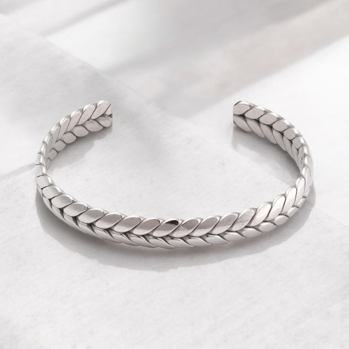 SILVER BRAID - Accent Cuff Bracelet