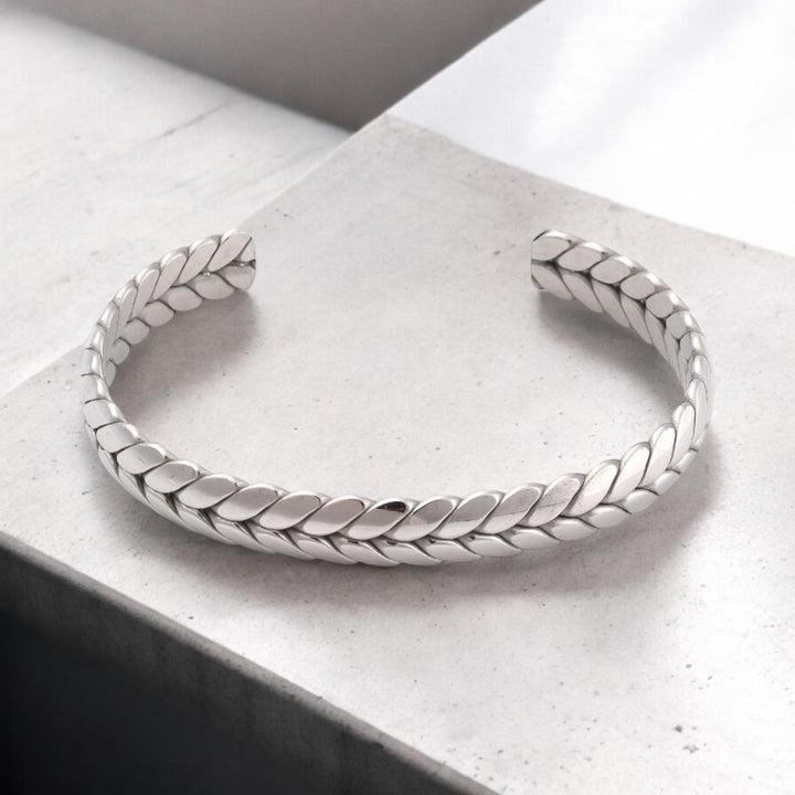 SILVER BRAID - Accent Cuff Bracelet