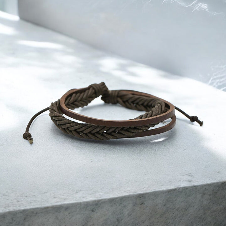 BUCKSHOT - Men's Leather Multi-Strand Bracelet