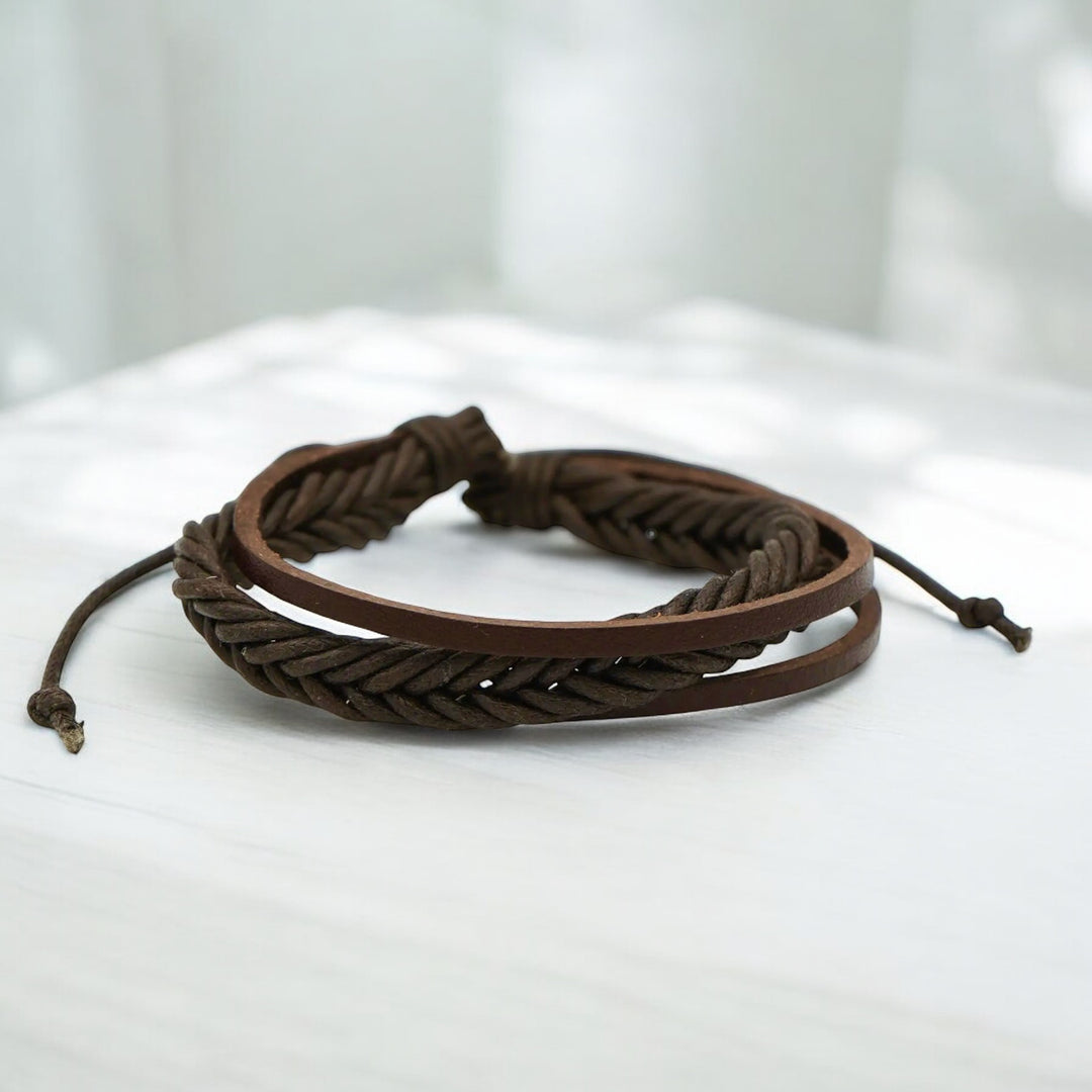 BUCKSHOT - Men's Leather Multi-Strand Bracelet