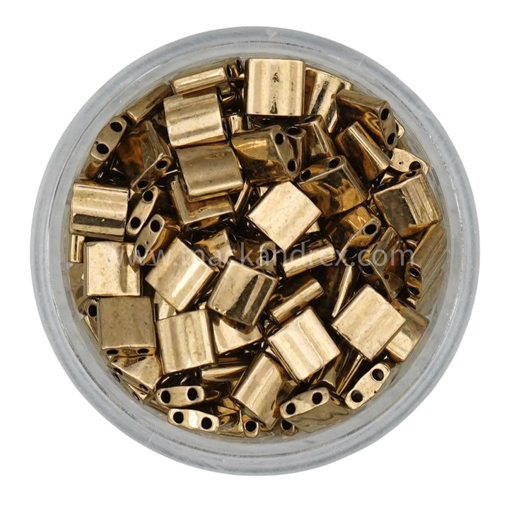 0457 Tila Beads - Golden Bronze Metallic