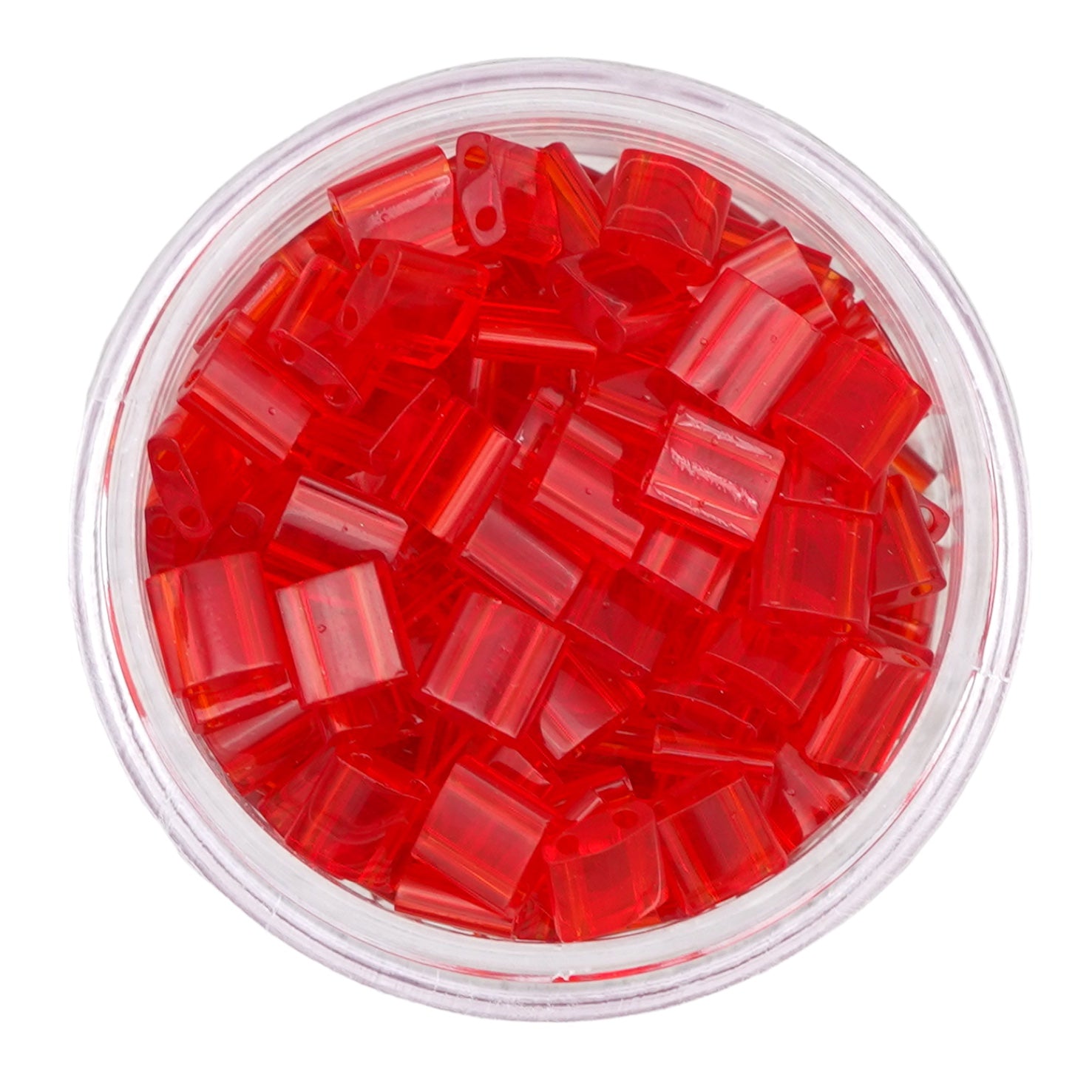 0140 Tila Beads  - Red Transparent