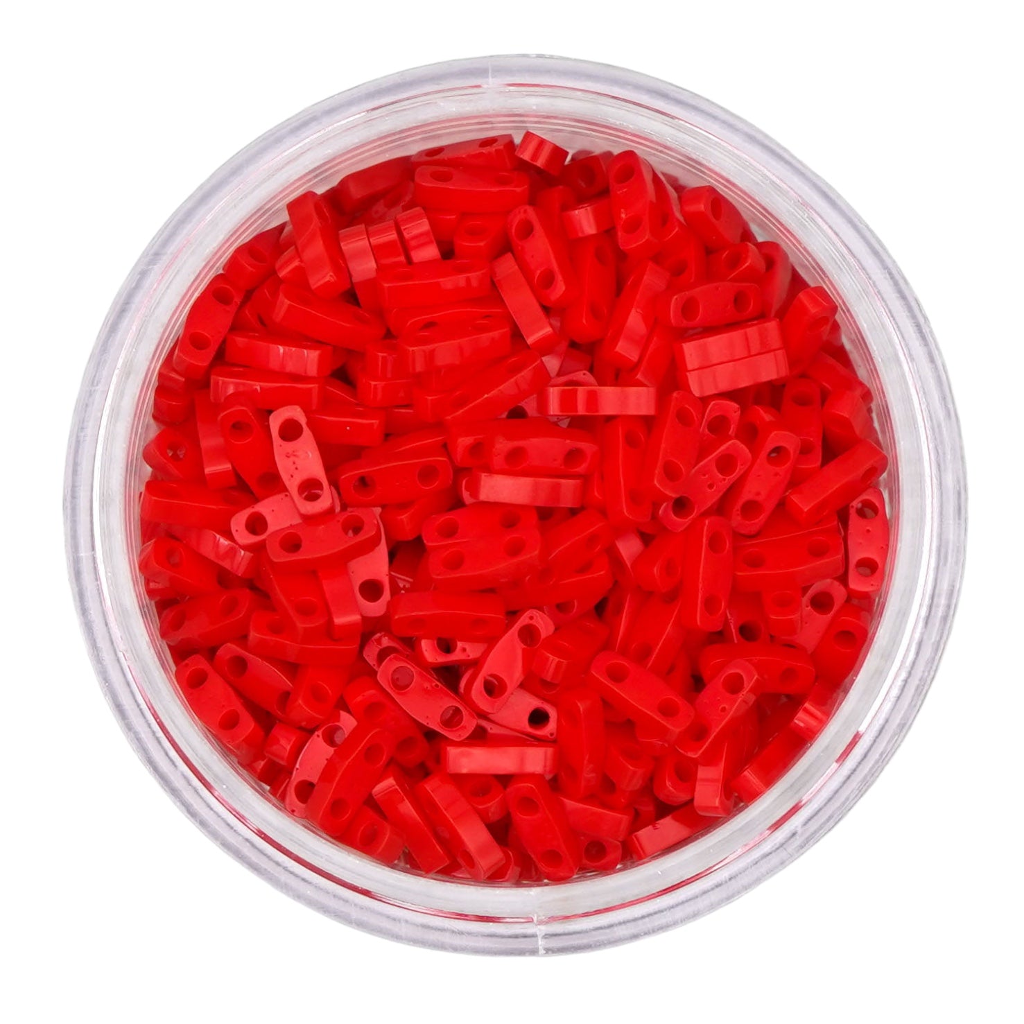 0408 Quarter Tila Beads - Red