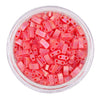 0140FR Quarter Tila Beads - Red Transparent Matte Rainbow