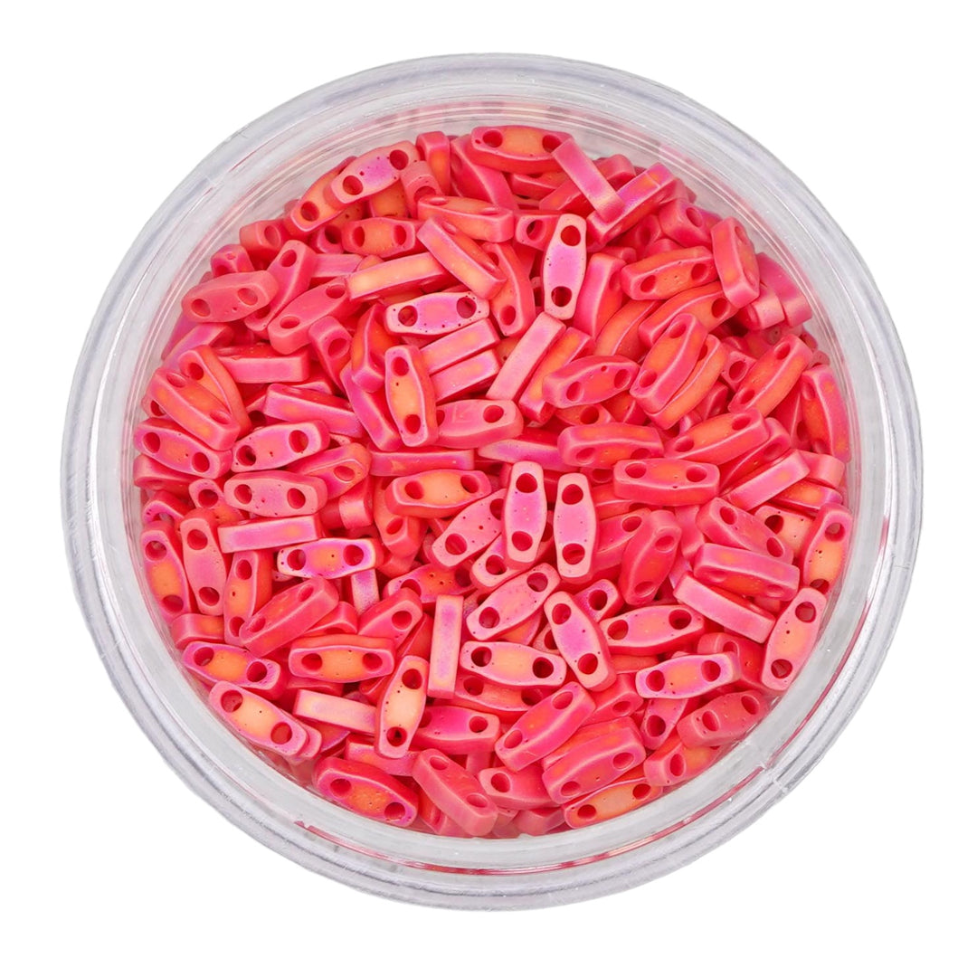 0408FR Matte Red  - Quarter Tila Beads