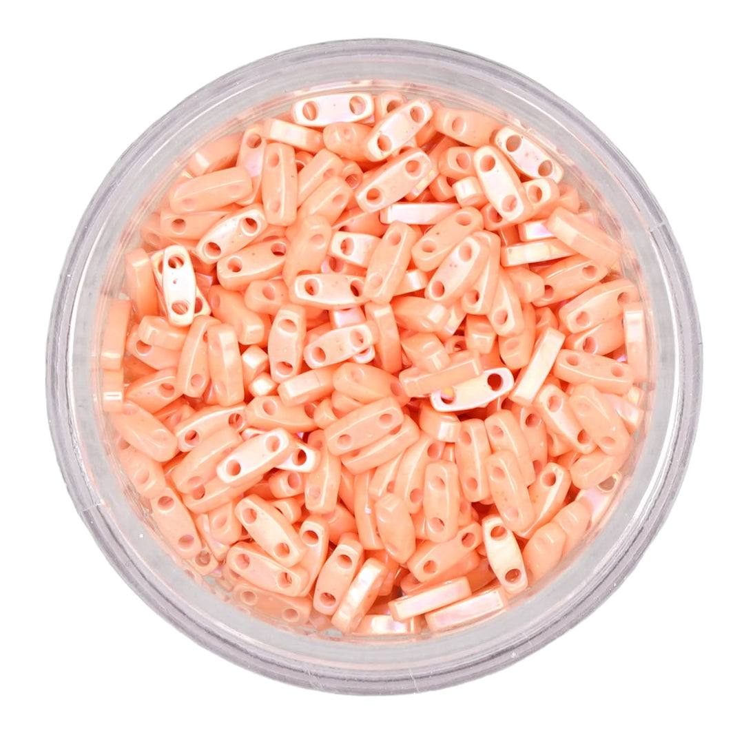 0596 Half Tila Beads - Peach