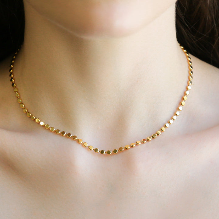 KADIA | 14K Gold Choker Necklace | 12.5 inches and fits XXS to M