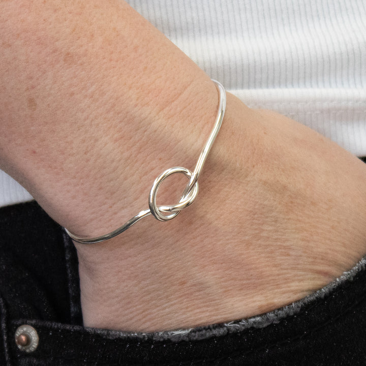 PROMISE KNOT - Silver Cuff Accent Bracelet