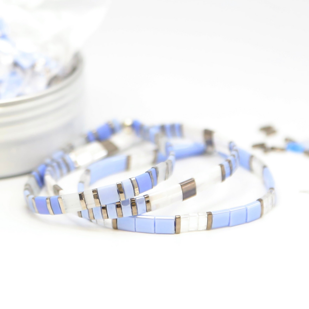 LAVENDER SKY - Tila Bracelet Making Kit - 3 Bracelets