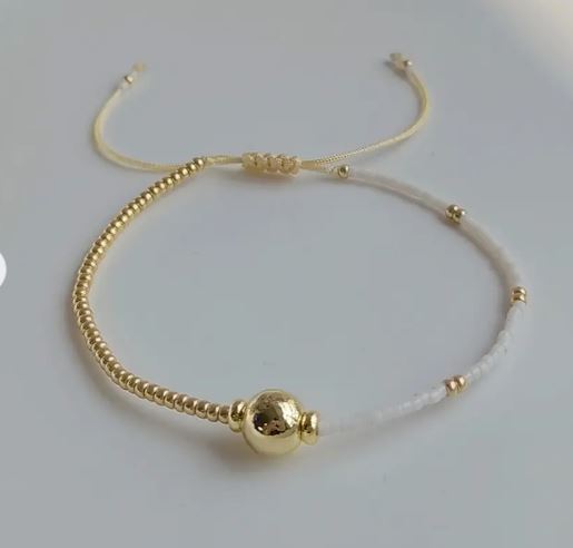 LENNON - 18k Gold and Delica bead Bracelet accent - Mack & Rex