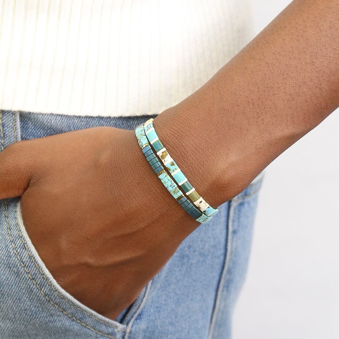 BLUE HAWAII - Tila Bracelet Stack of 3