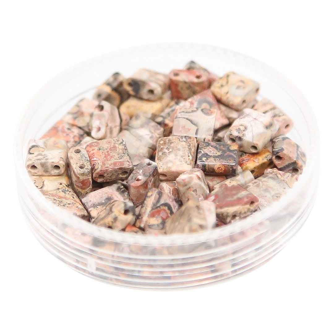 LEOPARD SKIN - Whole Stone Tile Beads