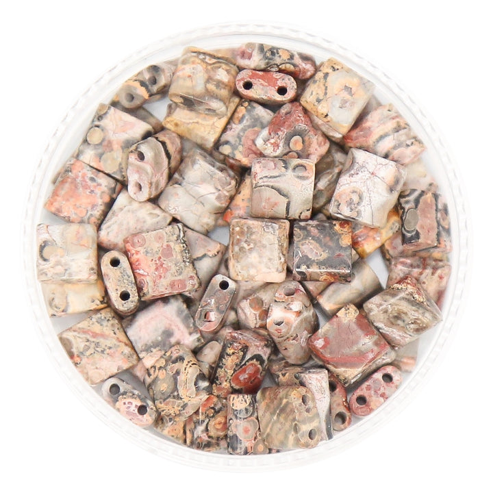 LEOPARD SKIN - Whole Stone Tile Beads