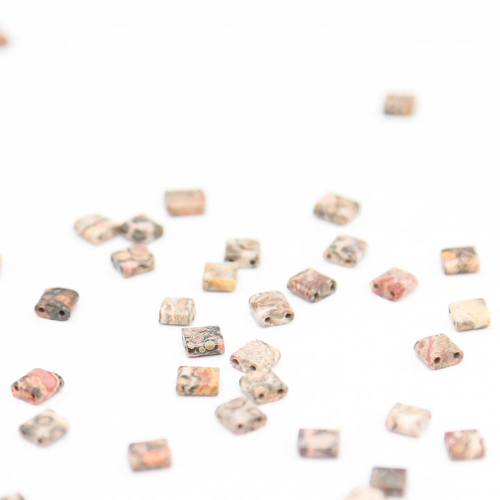 LEOPARD SKIN - Whole Stone Tile Beads