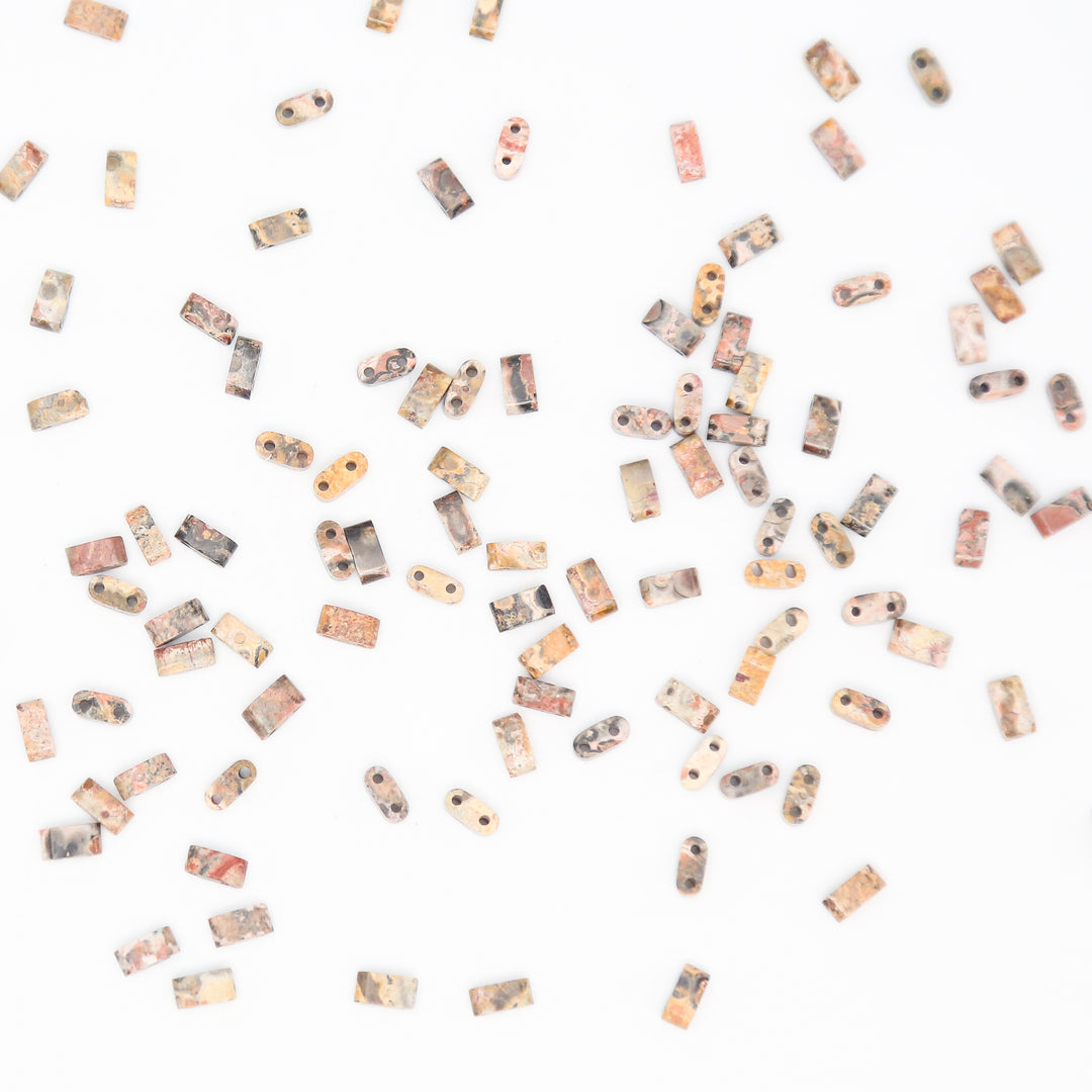 LEOPARD SKIN - Whole Stone Tile Beads
