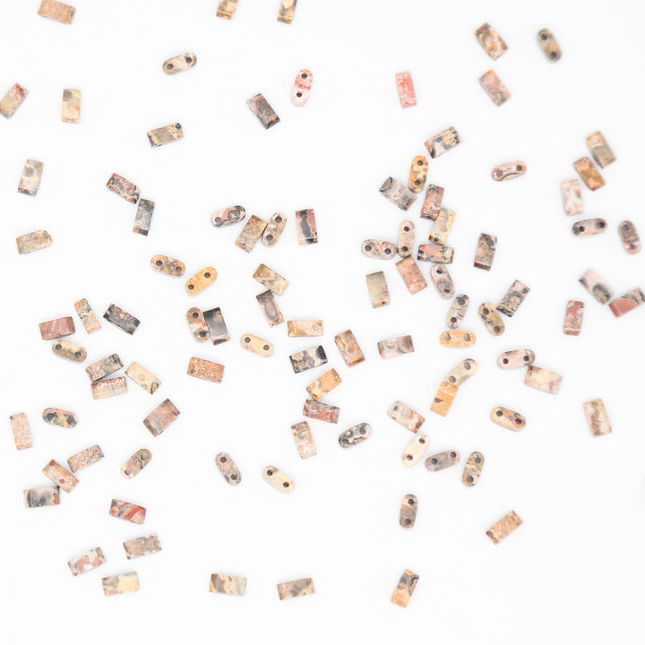 LEOPARD SKIN - Whole Stone Tile Beads