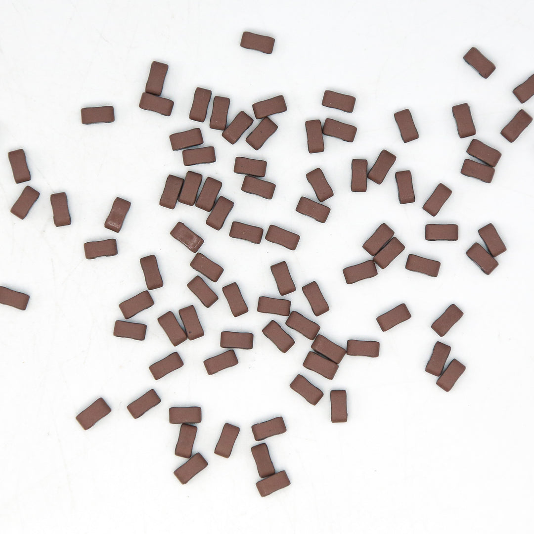 Mulberry Brown - Half Tile Beads