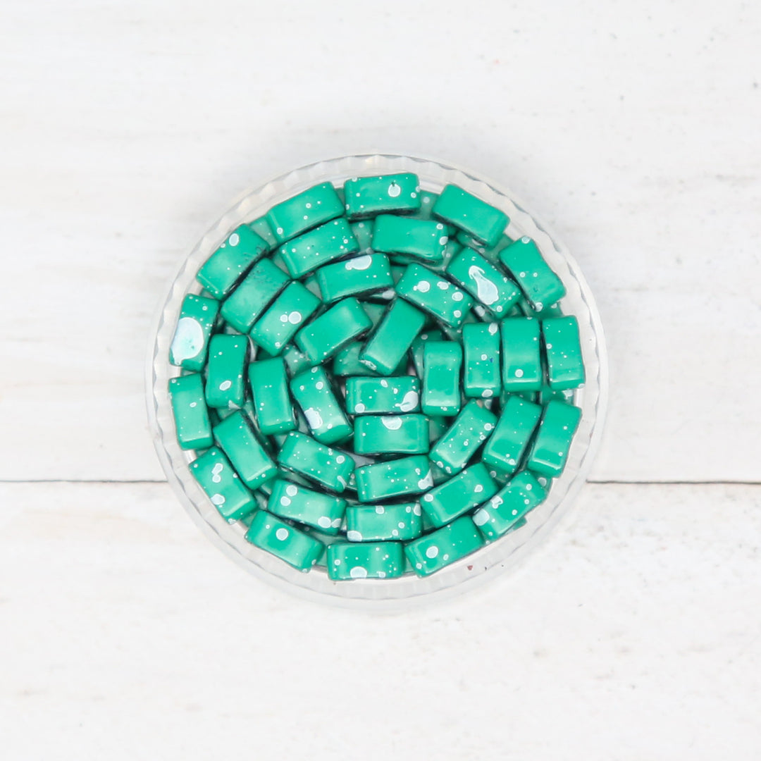 SALTED JADE - Half Tile Beads