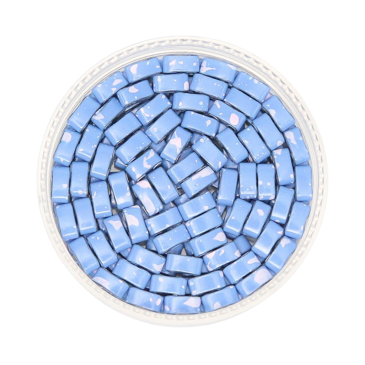SALTED BLUE - Half Tile Beads