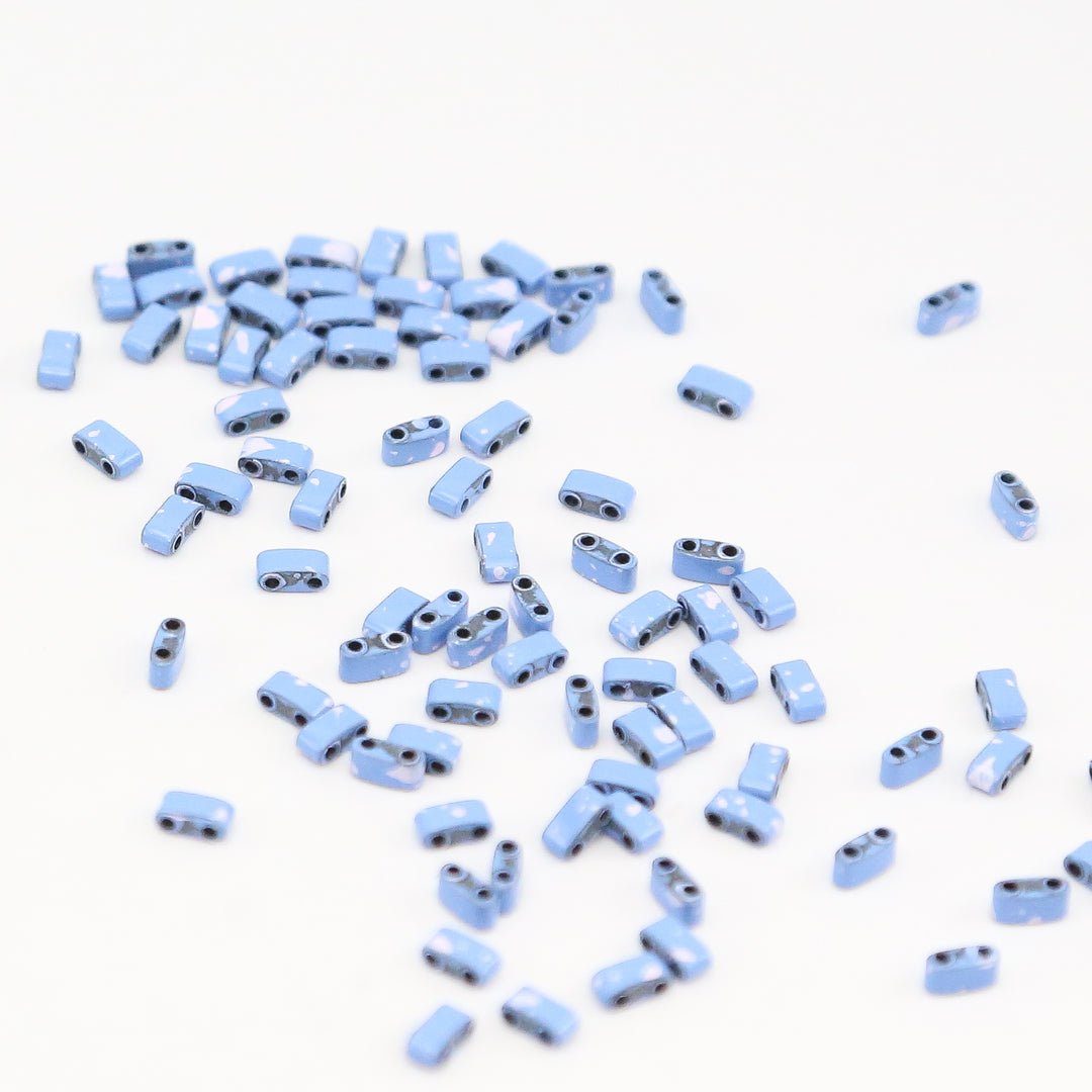 SALTED BLUE - Half Tile Beads