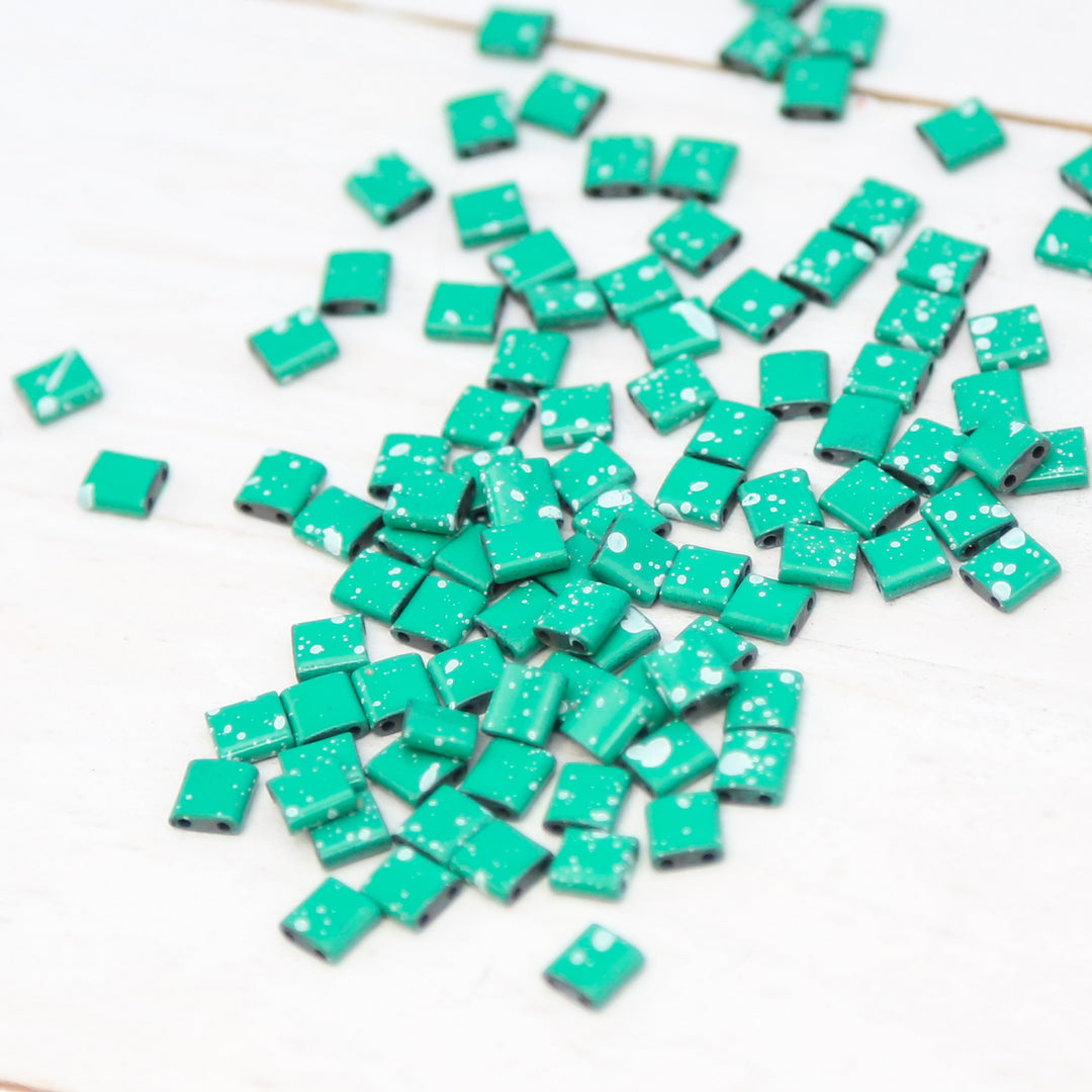 SALTED JADE - Half Tile Beads