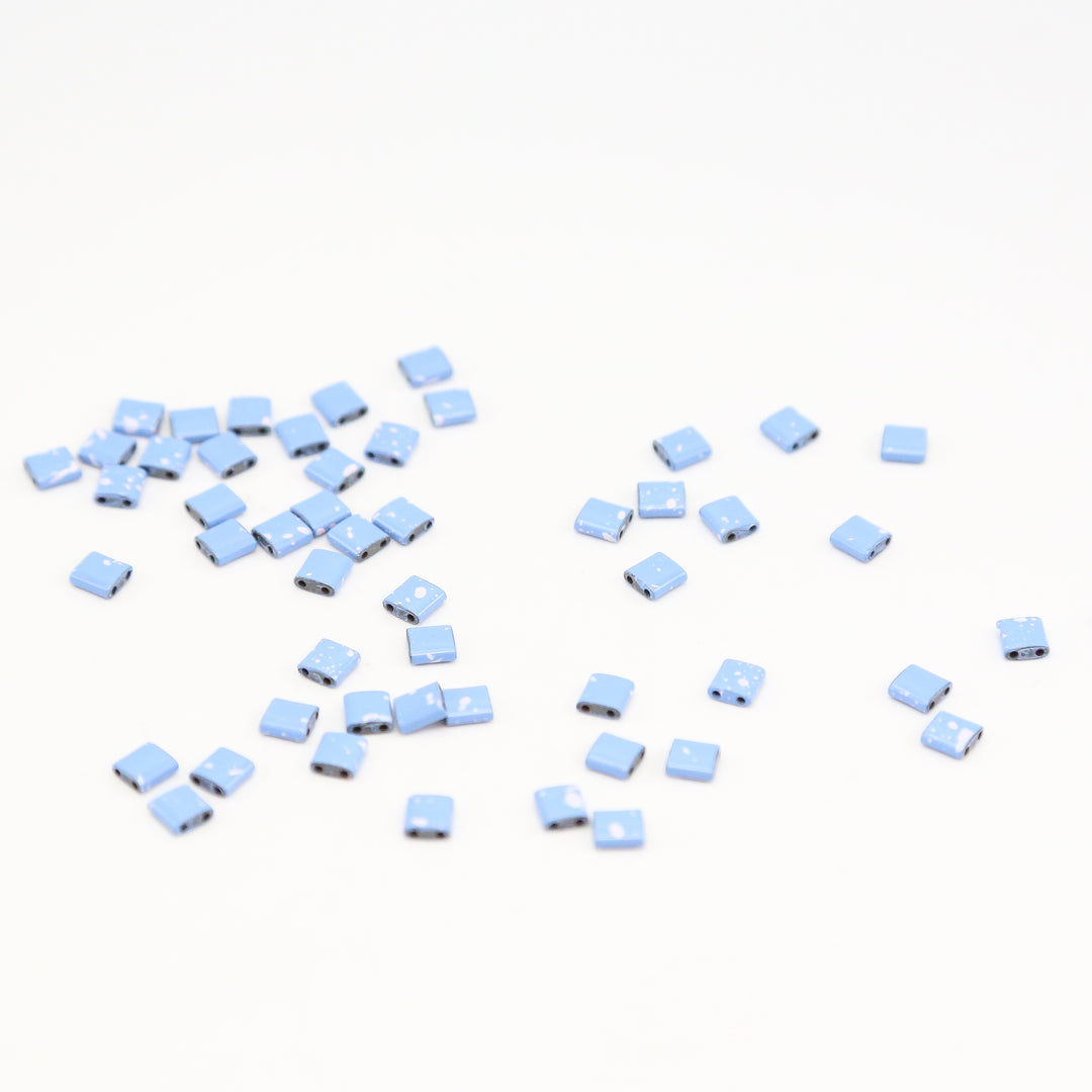 SALTED BLUE - Half Tile Beads