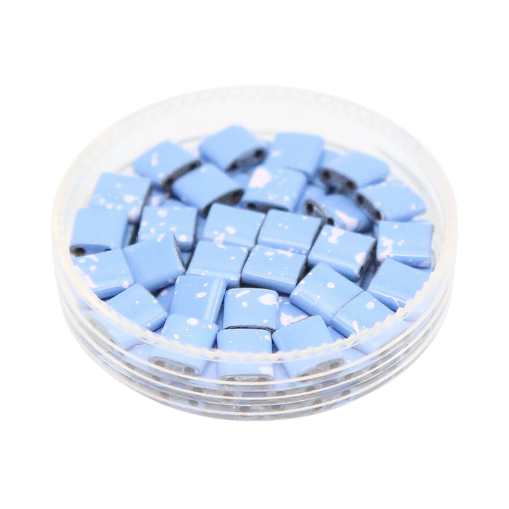 SALTED BLUE - Half Tile Beads