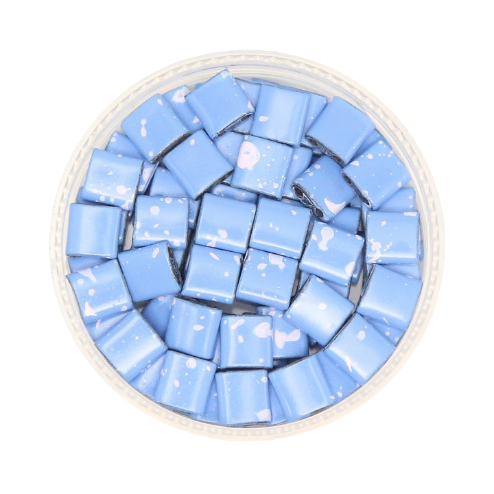 SALTED BLUE - Half Tile Beads
