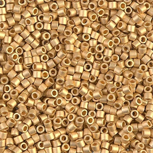 Matte 24kt Gold Plated  10/0 Delica || DBM-0331 ||  Delica Seed Beads - Mack & Rex